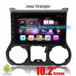 Jeep Wrangler Car radio GPS android 6.0 Wifi 10.2inch navigation